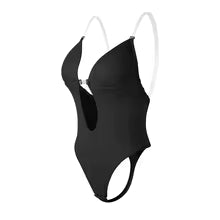 Body moulant à col en V pour femme