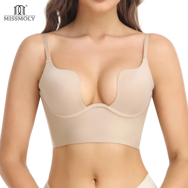 Body moulant à col en V pour femme